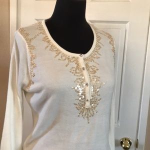 Metro seven 7 ivory Sweater